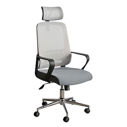 Ghế xoay văn phòng lưng lưới có tựa đầu HOM1102-D04