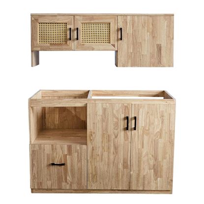 Module tủ bếp mini 120x60cm gỗ cao su BTB6802