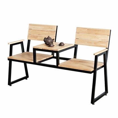 Ghế băng có bàn trà 140x45x80cm gỗ cao su GBD044