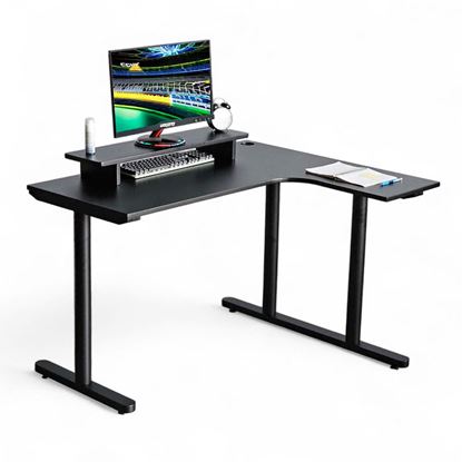 Bàn làm việc chữ L 120x100cm gỗ cao su hệ TIO HBTO025