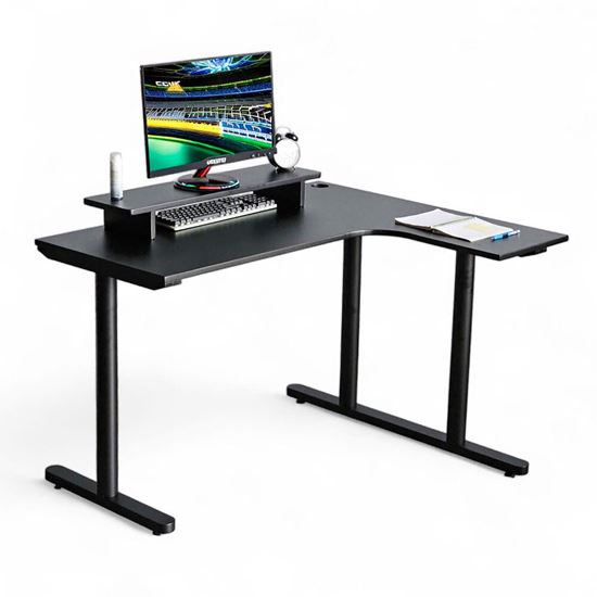 Bàn làm việc chữ L 120x100cm gỗ cao su hệ TIO HBTO025