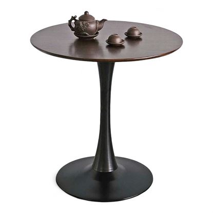 Bàn cafe tròn 70cm gỗ cao su chân sắt Tulip CFD68232