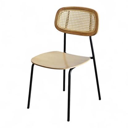 Ghế cafe lưng tựa mây khung sắt GCF225