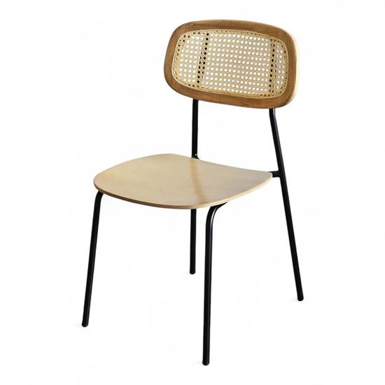 Ghế cafe lưng tựa mây khung sắt GCF225