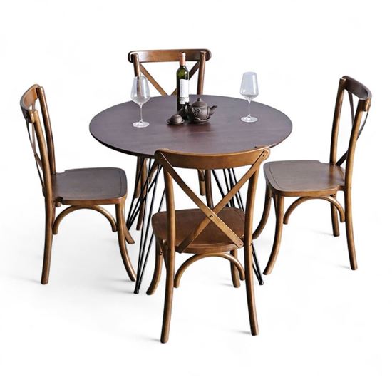 Combo bộ bàn ăn tròn 4 ghế Thonet BBA171