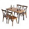 Combo bộ bàn ăn gỗ me tây 4 ghế bistro BBA173