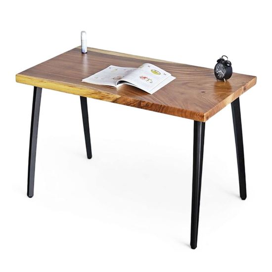 Bàn làm việc 120x65cm gỗ me tây nguyên tấm hệ đa giác HDG021