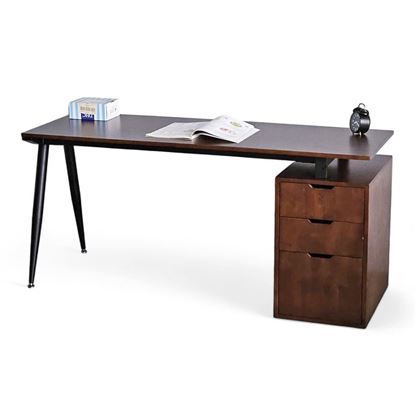 Bàn làm việc gác tủ 160x55cm gỗ cao su hệ CONE HBCO065