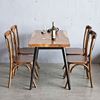 Combo bộ bàn ăn gỗ me tây 4 ghế bistro BBA173