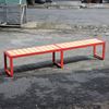 Ghế băng dài 240x40x45cm gỗ cao su chân sắt lắp ráp GBD040