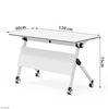 Bàn đào tạo gấp gọn 120x60cm chân sắt di động SPD68224