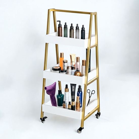 Kệ trưng bày 3 tầng di động 44x40x100cm gỗ cao su TDSL009