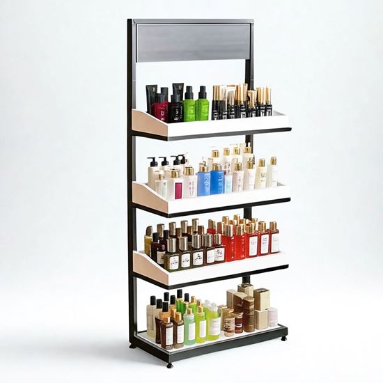 Kệ trưng bày mỹ phẩm 60x30x130cm gỗ cao su KTB68190