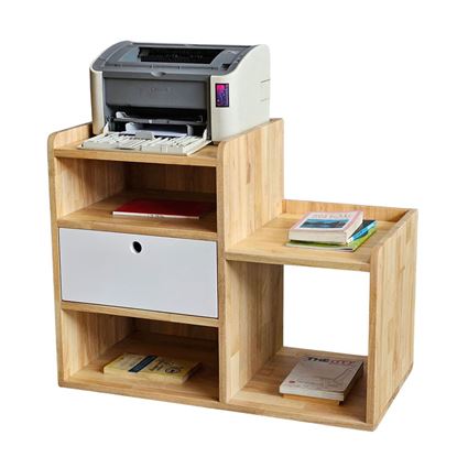 Kệ máy in 76x40x60cm gỗ cao su KMI68003