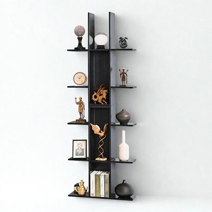 Kệ trang trí 76x20x160cm gỗ cao su KTB68191