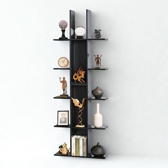 Kệ trang trí 76x20x160cm gỗ cao su KTB68191