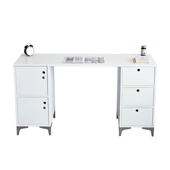 Bàn làm việc có tủ 140x50cm gỗ cao su BD68125