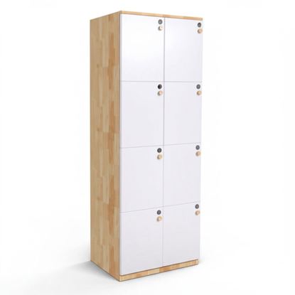 Tủ Locker 8 ngăn khóa số 60x45x160cm gỗ cao su THSL007