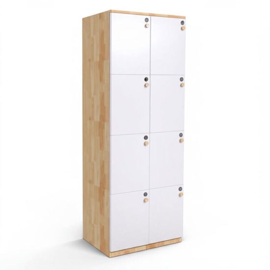 Tủ Locker 8 ngăn khóa số 60x45x160cm gỗ cao su THSL007