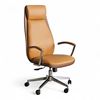 Ghế Giám Đốc màu nâu kem tựa đầu lưng cao GSP-6809