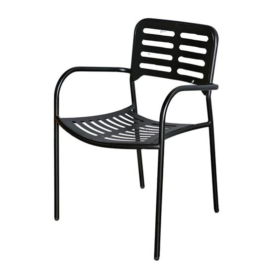 Ghế sắt ngoài trời có tay vịn GCF219