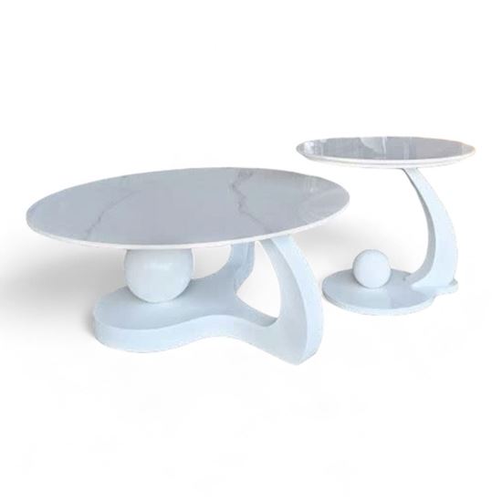 Bộ bàn sofa đôi mặt đá chân sắt TT68307