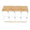 Tủ Locker 8 ngăn khóa số 120x45x75cm gỗ cao su THSL003