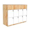 Tủ Locker 8 ngăn khóa số 120x45x75cm gỗ cao su THSL004