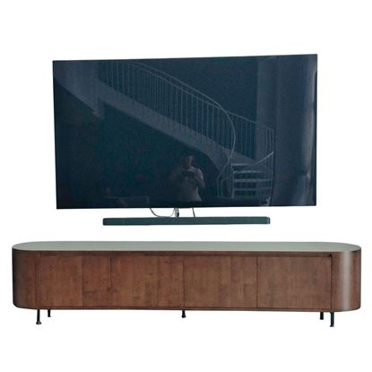 Tủ tivi phòng khách 240x40x42cm gỗ cao su KTV68112