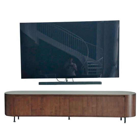 Tủ tivi phòng khách 240x40x42cm gỗ cao su KTV68112