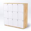 Tủ Locker 12 ngăn khóa số 120x45x120cm gỗ cao su THSL005