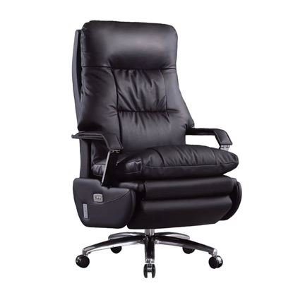 Ghế giám đốc da bò chỉnh điện ngả nằm chân nhôm GAK996
