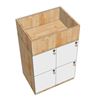 Tủ Locker 4 ngăn khóa số 60x45x95cm gỗ cao su THSL002