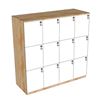 Tủ Locker 12 ngăn khóa số 120x45x120cm gỗ cao su THSL005