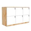 Tủ Locker 6 ngăn khóa số 120x45x75cm gỗ cao su THSL006