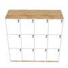 Tủ Locker 12 ngăn khóa số 120x45x120cm gỗ cao su THSL005