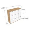 Tủ Locker 12 ngăn khóa số 120x45x120cm gỗ cao su THSL005