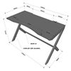 Bàn Gaming 120x60cm gỗ plywood chân chữ Y GD68091