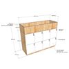 Tủ Locker 8 ngăn khóa số 120x45x75cm gỗ cao su THSL004