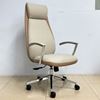 Ghế Giám Đốc màu nâu kem tựa đầu lưng cao GSP-6809