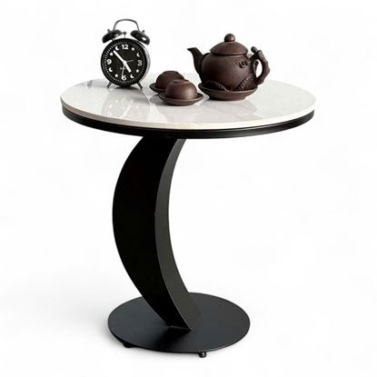 Bàn tab sofa tròn 50x50cm mặt đá ceramic SST038