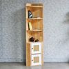 Kệ góc tường có ngăn tủ 35x35x160cm gỗ cao su KGT68030