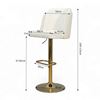 Ghế bar Alva bọc vải CHENILLE chân xoay nâng hạ GAK068