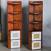 Kệ góc tường có ngăn tủ 35x35x160cm gỗ cao su KGT68030