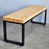 Ghế băng dài 120x36x45m gỗ cao su chân sắt GBD034