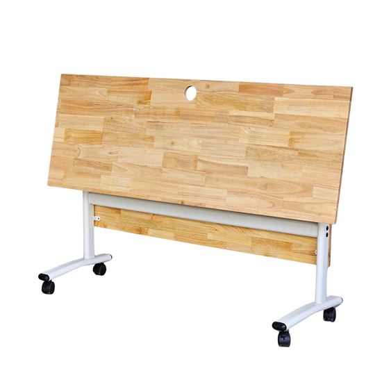 Bàn di động mặt gấp 140x50cm gỗ cao su SPD68219