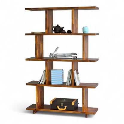 Kệ sách 5 tầng 100x28x150cm gỗ tràm KS68256